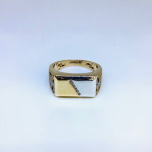 BRANDED FANCY ROSE GOLD RING