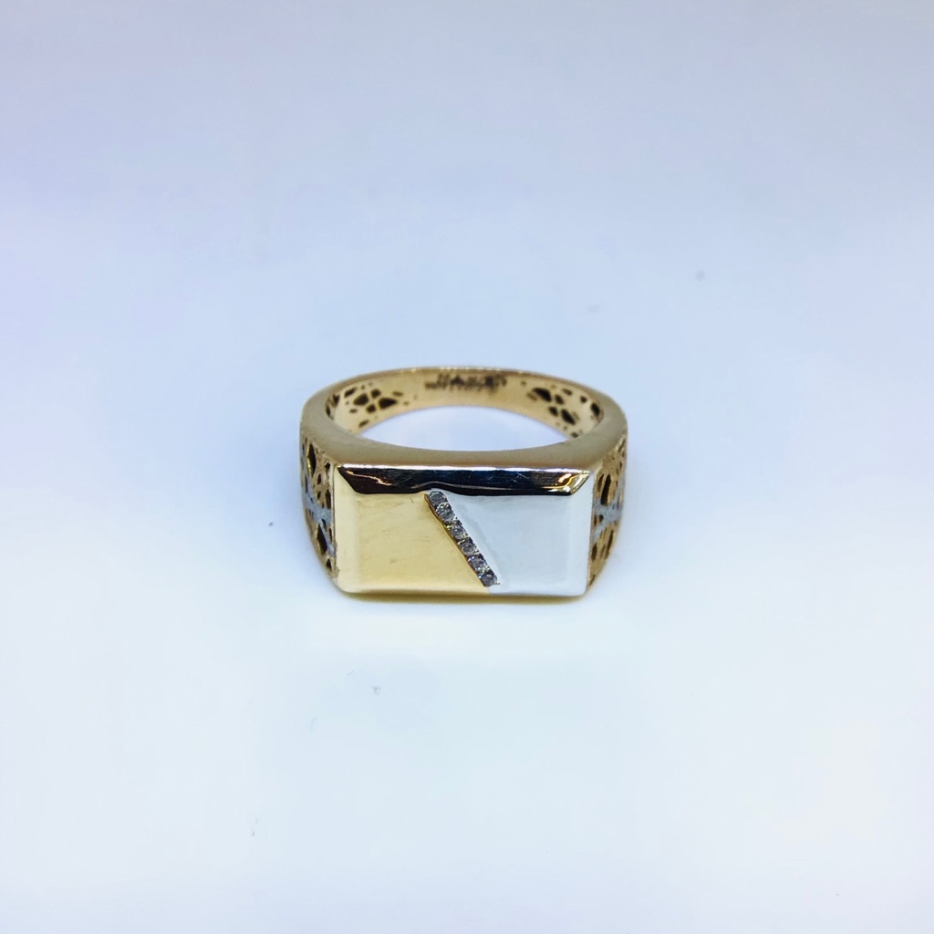 BRANDED FANCY ROSE GOLD RING