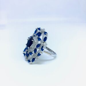 BRANDED FANCY STERLING SILVER RING