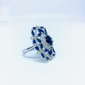 BRANDED FANCY STERLING SILVER RING