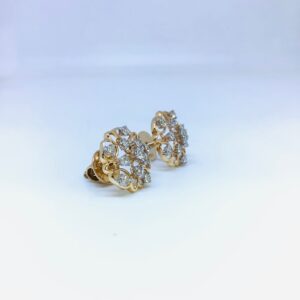 DESIGNING FANCY ROSE GOLD REAL DIAMOND EARRINGS