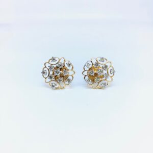 DESIGNING FANCY ROSE GOLD REAL DIAMOND EARRINGS