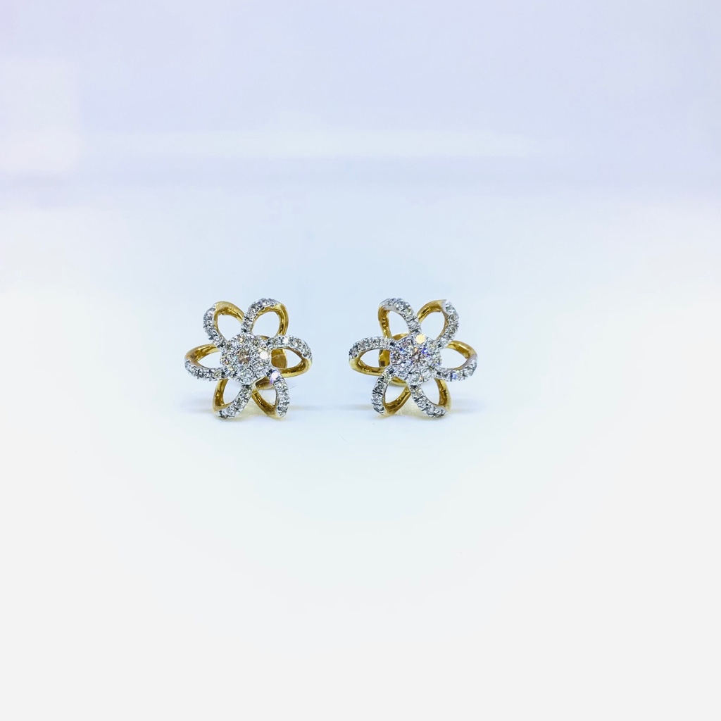 REAL DIAMOND FANCY EARRINGS FOR LADIES