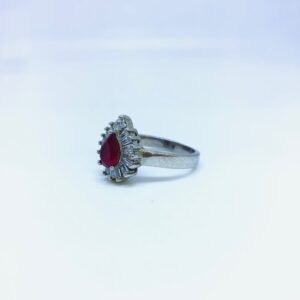 FANCY STERLING SILVER STONE RING