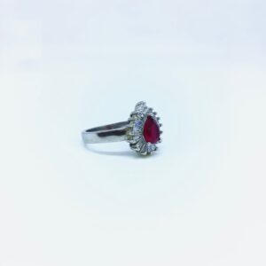 FANCY STERLING SILVER STONE RING