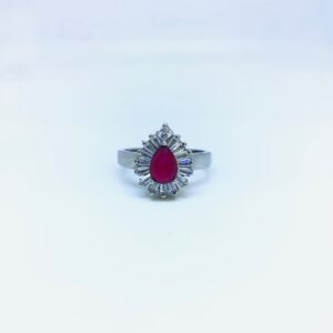 FANCY STERLING SILVER STONE RING
