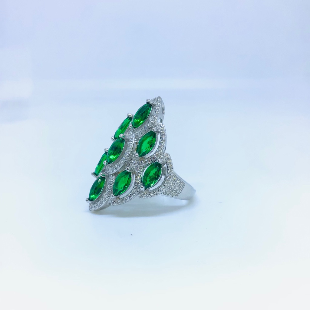 FANCY STERLING SILVER STONE RING - Image 3