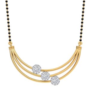 Designing fancy real diamond mangalsutra