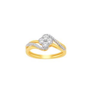 Real diamond fancy ladies ring