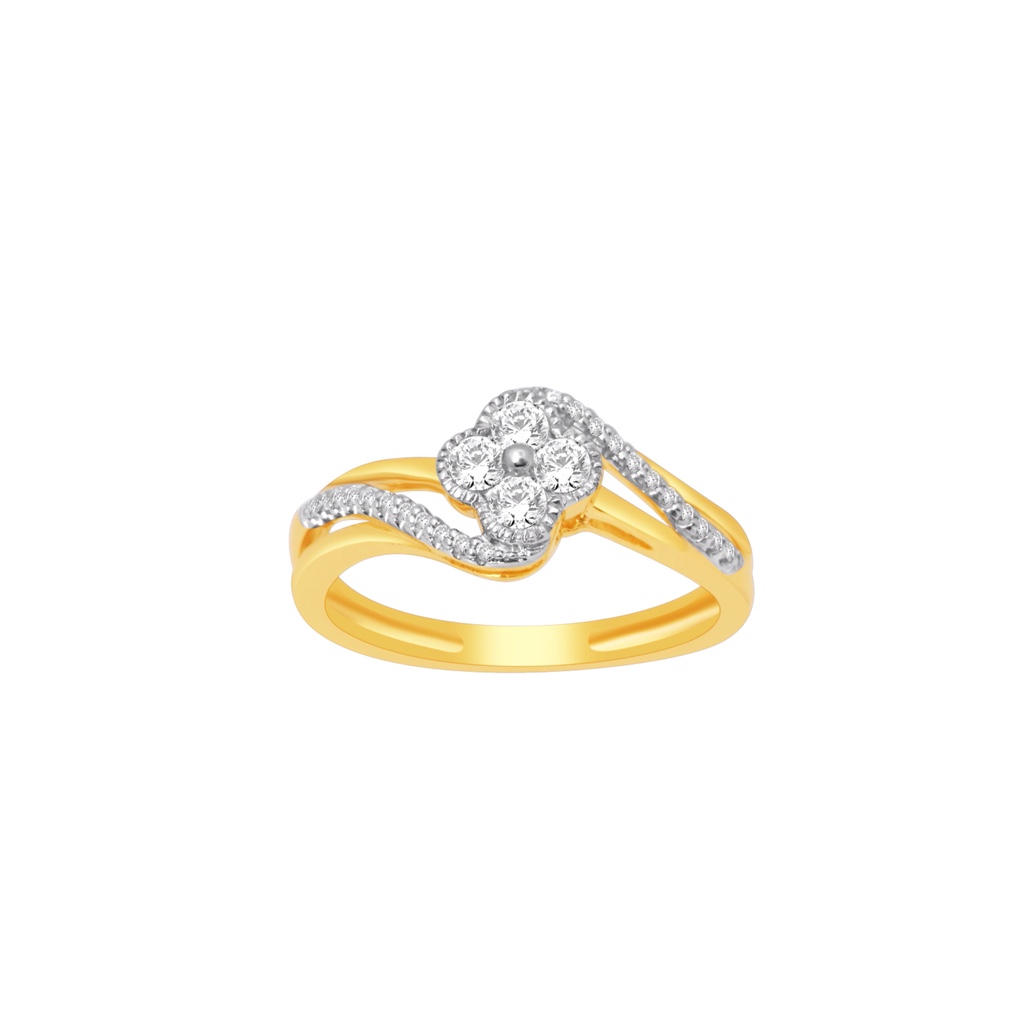 Real diamond fancy ladies ring
