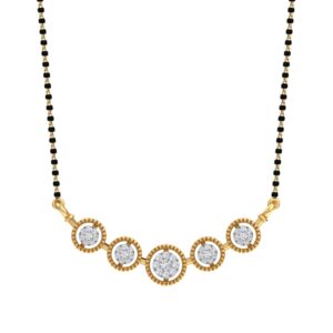 Designing fancy real diamond mangalsutra
