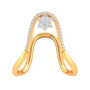 Fancy real diamond ring