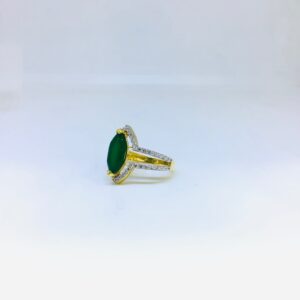 DESIGNING FANCY GREEN STONE RING