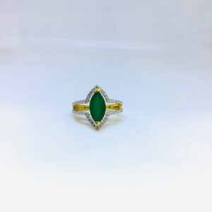 DESIGNING FANCY GREEN STONE RING