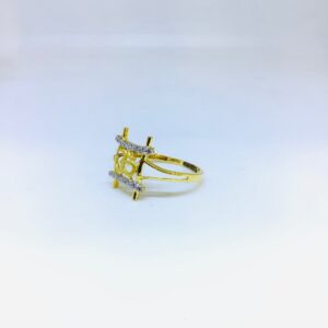 BRANDED FANCY GOLD OM RING