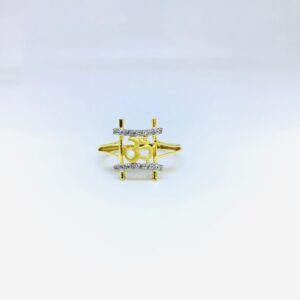 BRANDED FANCY GOLD OM RING