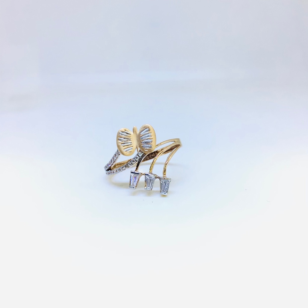 BRANDED FANCY ROSE GOLD BUTTERFLY RING