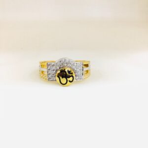 FANCY GOLD OM RING FOR MEN