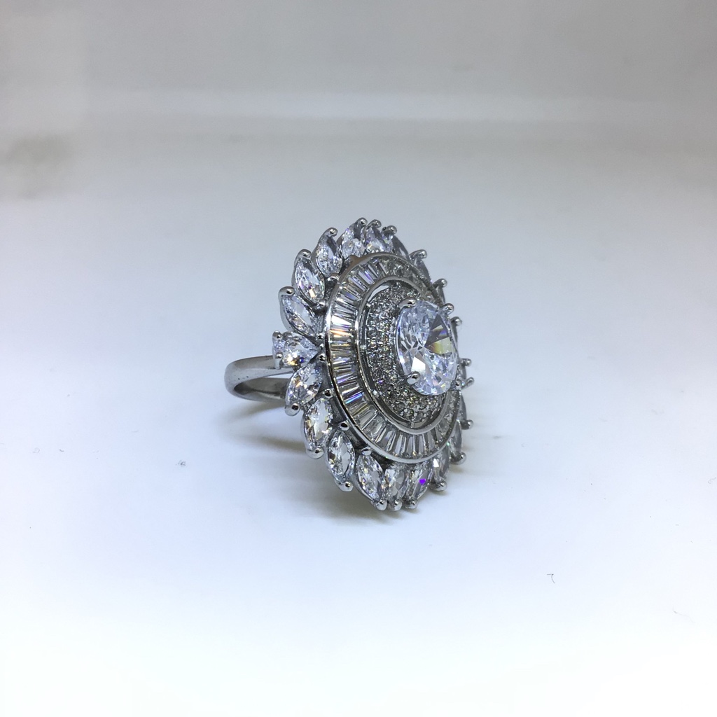 BRANDED FANCY STERLING SILVER RING - Image 3