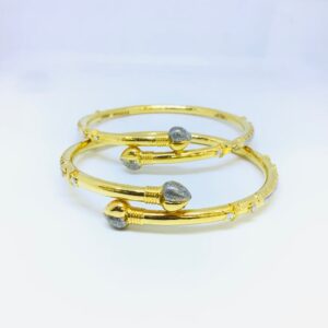 FANCY GOLD COPPER KADA BANGLES
