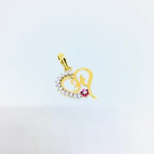 FANCY HEART LETTER PENDANT