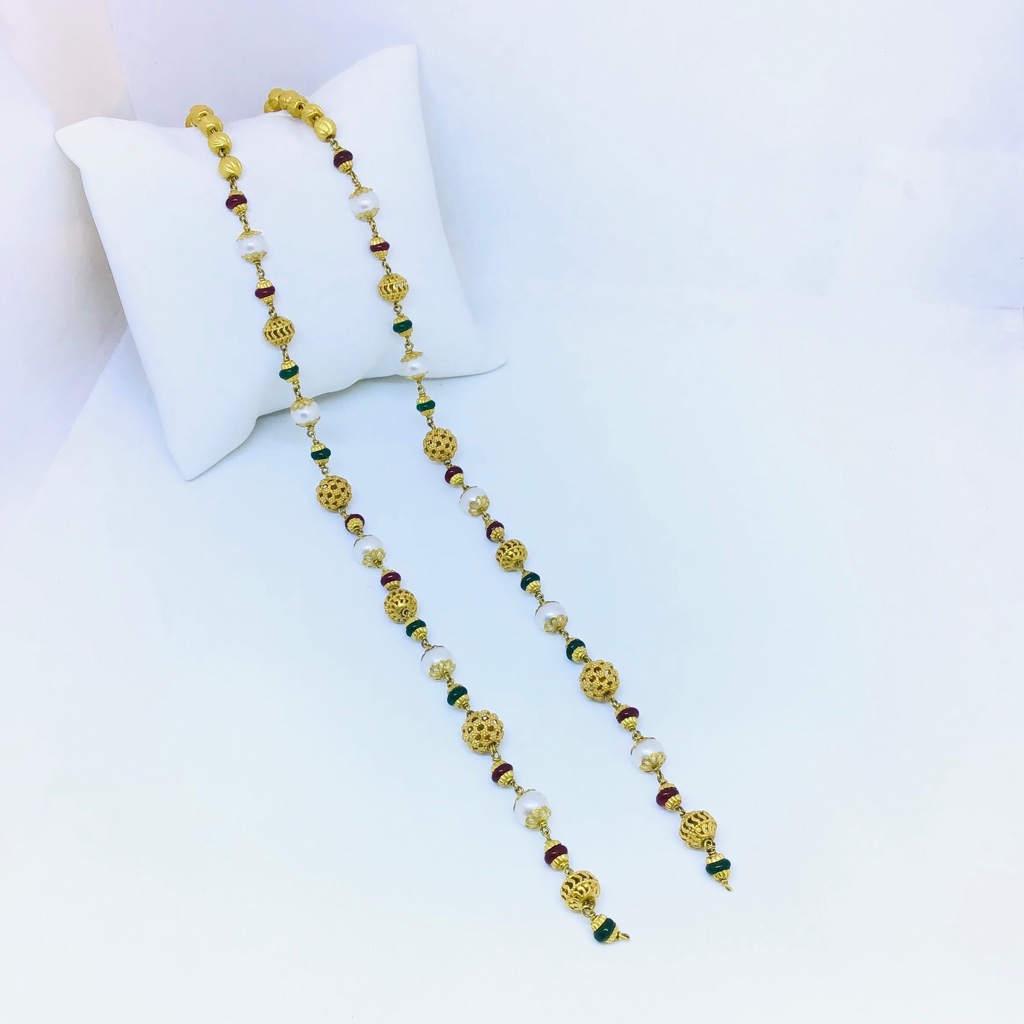 FANCY ANTIQUE GOLD MALA FOR LADIES