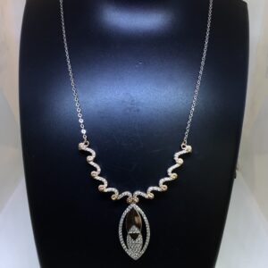 925 SILVER FANCY ROSE GOLD NECKLACE