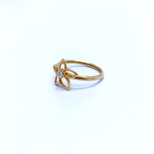 REAL DIAMOND FANCY ROSE GOLD STAR RING