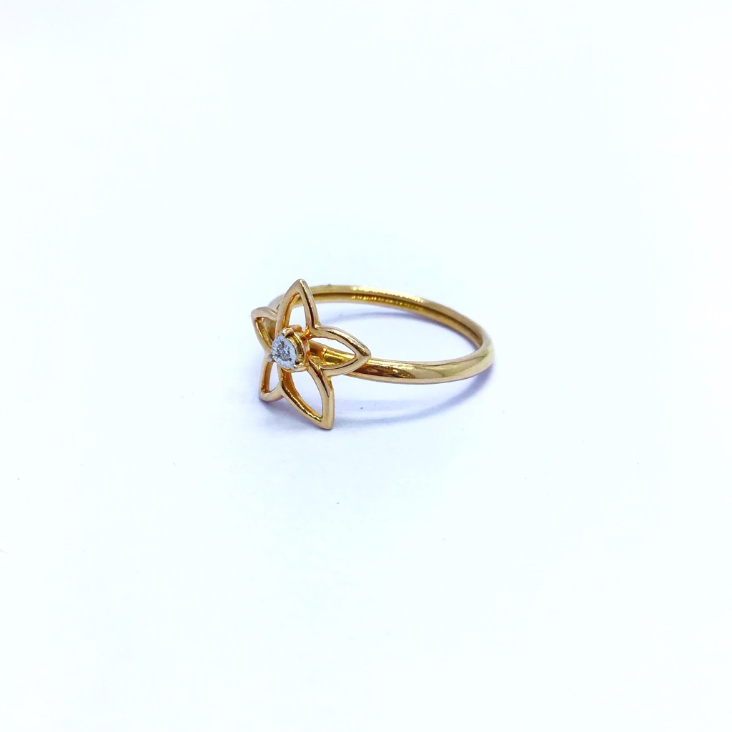 REAL DIAMOND FANCY ROSE GOLD STAR RING - Image 3
