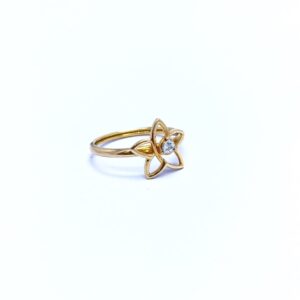 REAL DIAMOND FANCY ROSE GOLD STAR RING