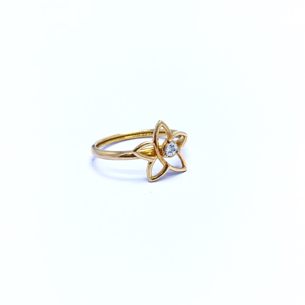 REAL DIAMOND FANCY ROSE GOLD STAR RING - Image 2