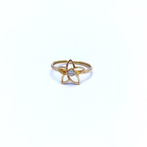 REAL DIAMOND FANCY ROSE GOLD STAR RING