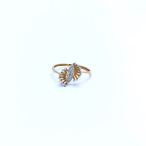 REAL DIAMOND FANCY ROSE GOLD RING