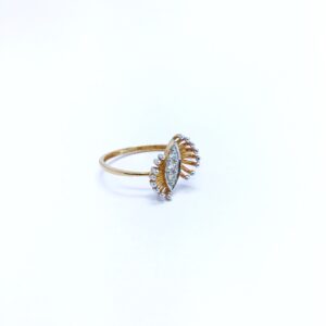REAL DIAMOND FANCY ROSE GOLD RING