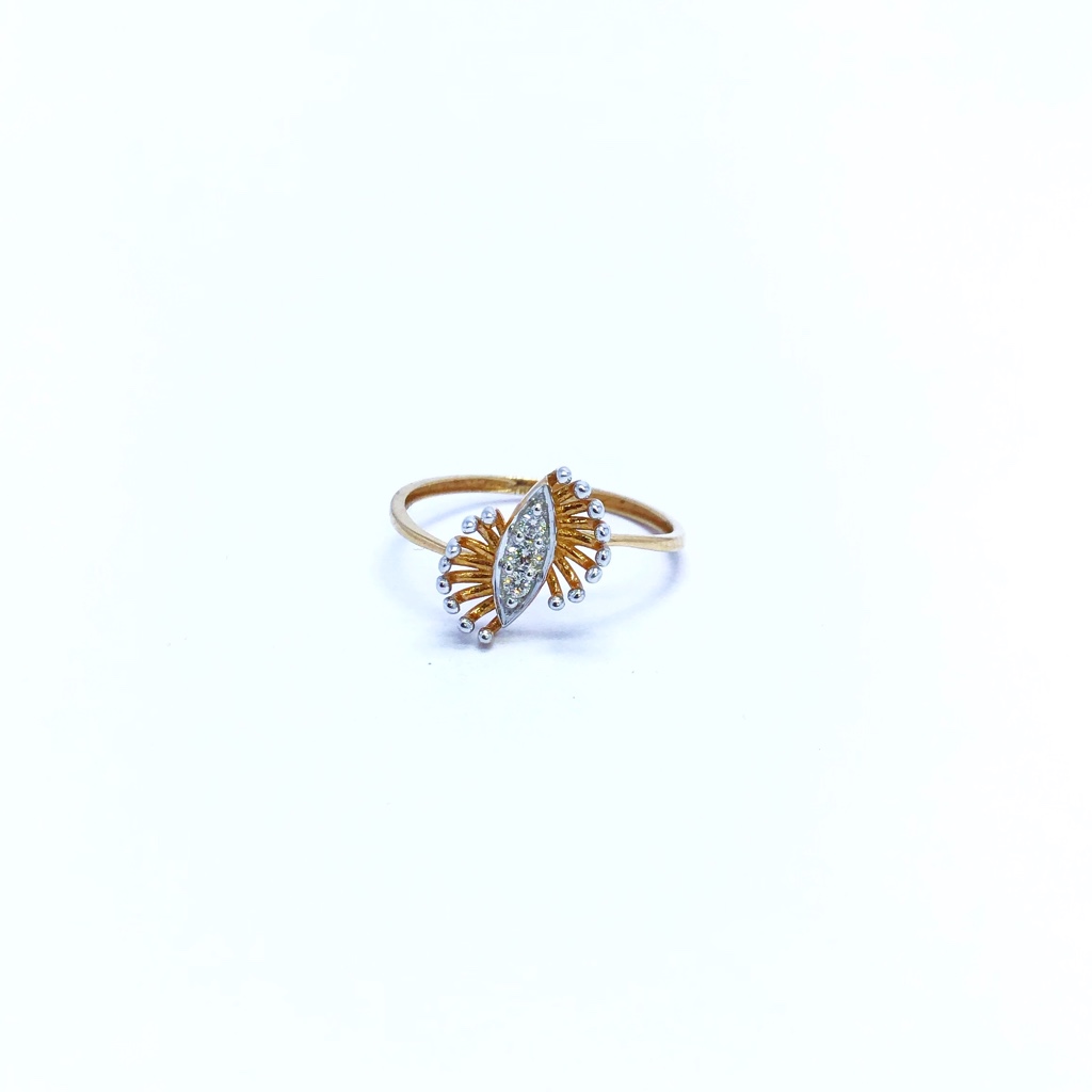REAL DIAMOND FANCY ROSE GOLD RING