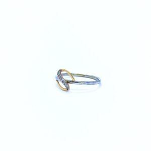 Real diamond fancy s letter ring