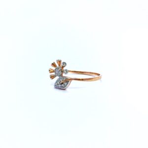 REAL DIAMOND FANCY ROSE GOLD FLOWER RING