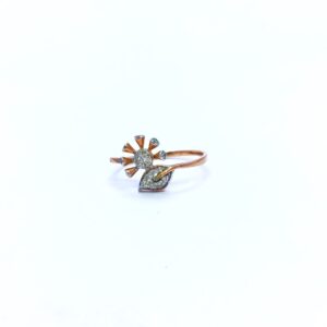 REAL DIAMOND FANCY ROSE GOLD FLOWER RING
