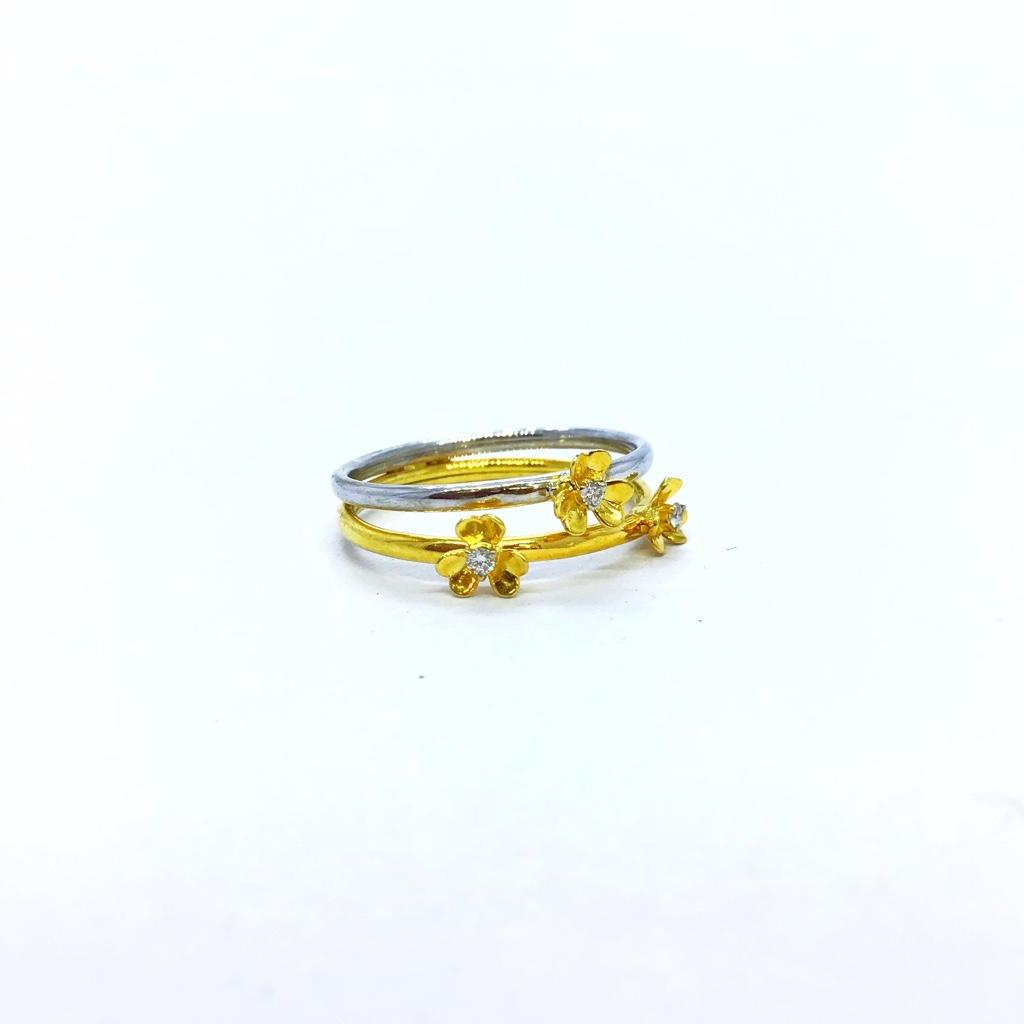 REAL DIAMOND FANCY FLOWER RING - Image 2