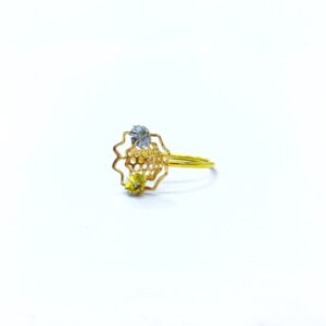 FANCY FLOWER REAL DIAMOND RING