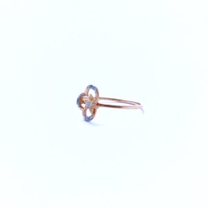 REAL DIAMOND FANCY ROSE GOLD RING