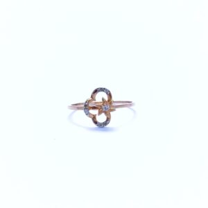 REAL DIAMOND FANCY ROSE GOLD RING