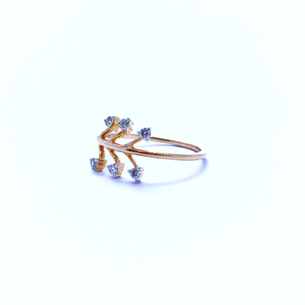 REAL DIAMOND FANCY ROSE GOLD RING - Image 4