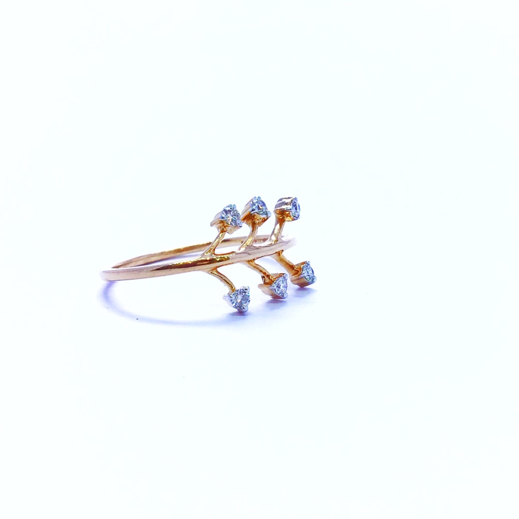REAL DIAMOND FANCY ROSE GOLD RING - Image 2