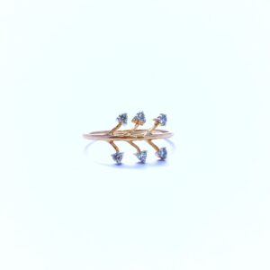 REAL DIAMOND FANCY ROSE GOLD RING