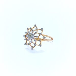REAL DIAMOND ROSE GOLD RING