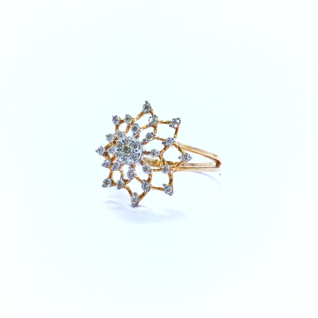 REAL DIAMOND ROSE GOLD RING - Image 3