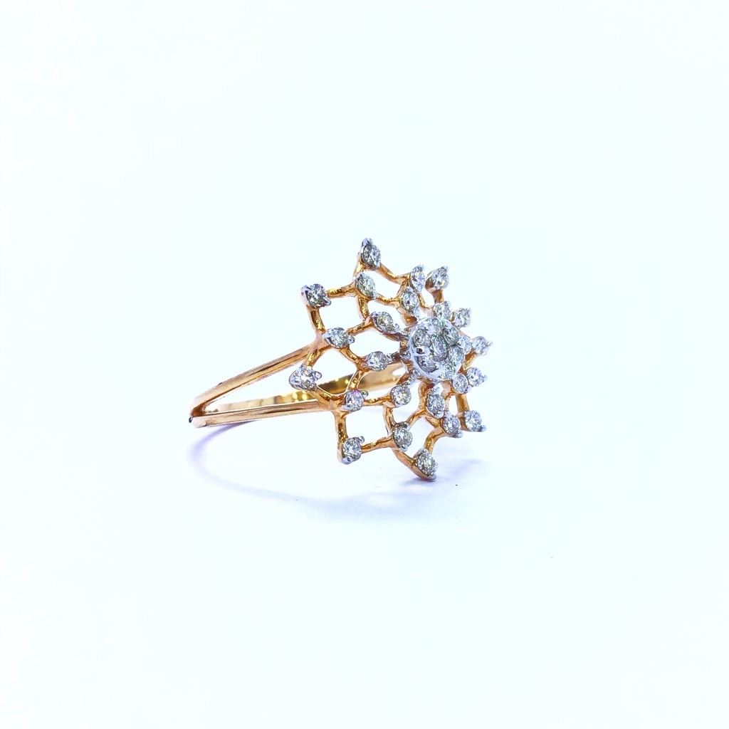REAL DIAMOND ROSE GOLD RING - Image 2