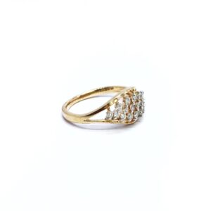 ROSE GOLD FANCY REAL DIAMOND RING