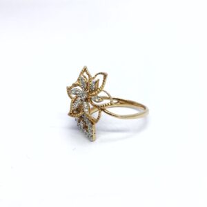 REAL DIAMOND FANCY FLOWER RING